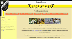 Desktop Screenshot of les3armes.be